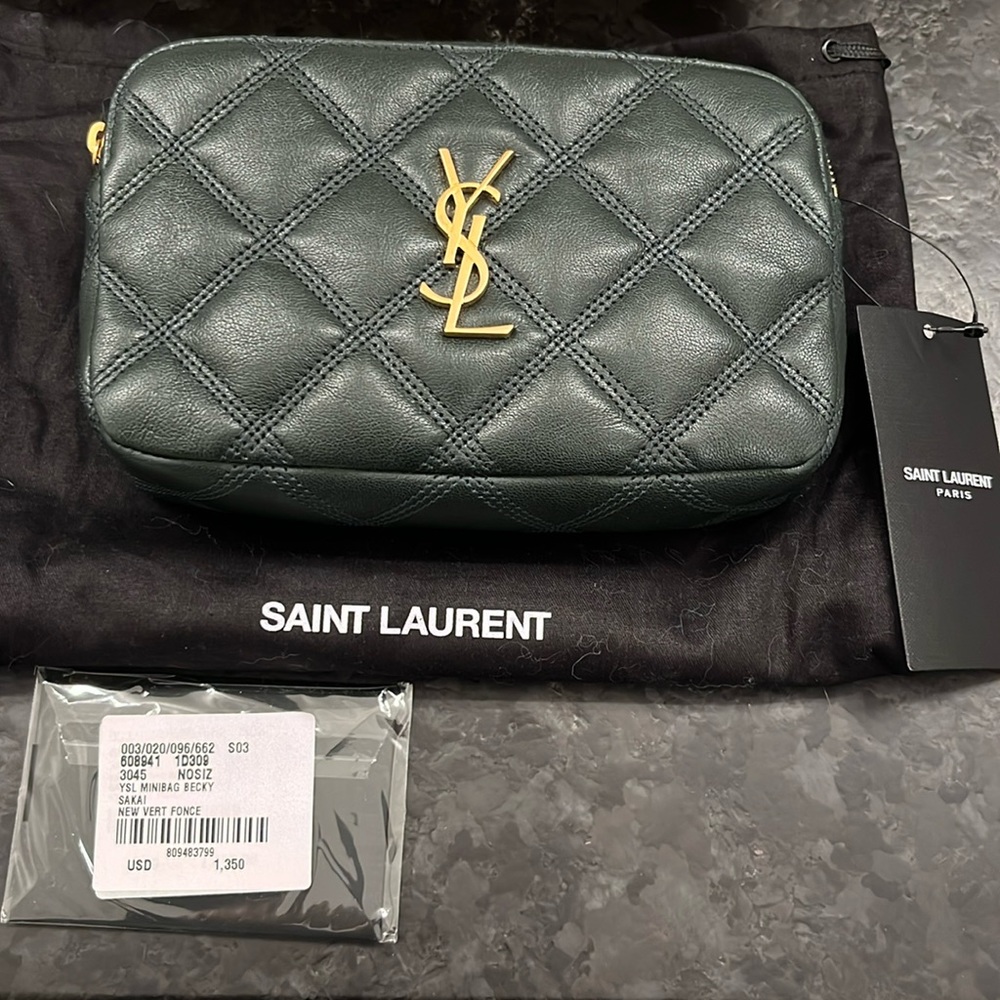 NWT YSL Becky Bag Green💚